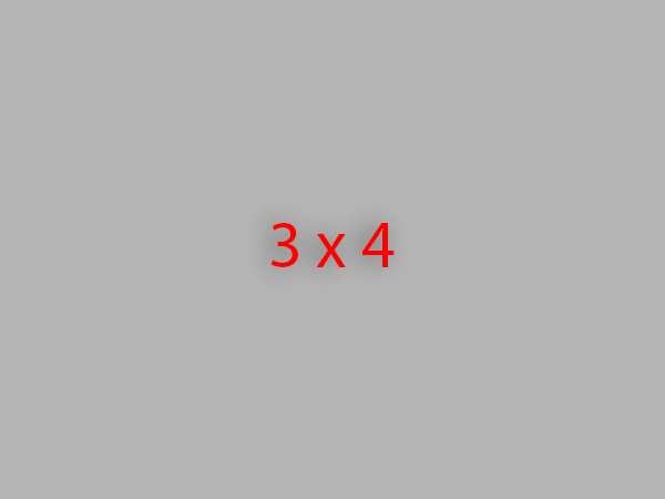 Verhouding 3 x 4