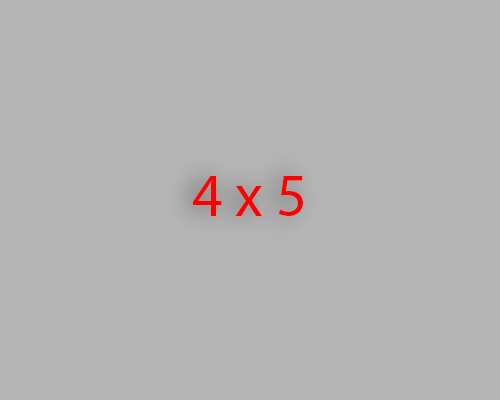 Verhouding 4 x 5