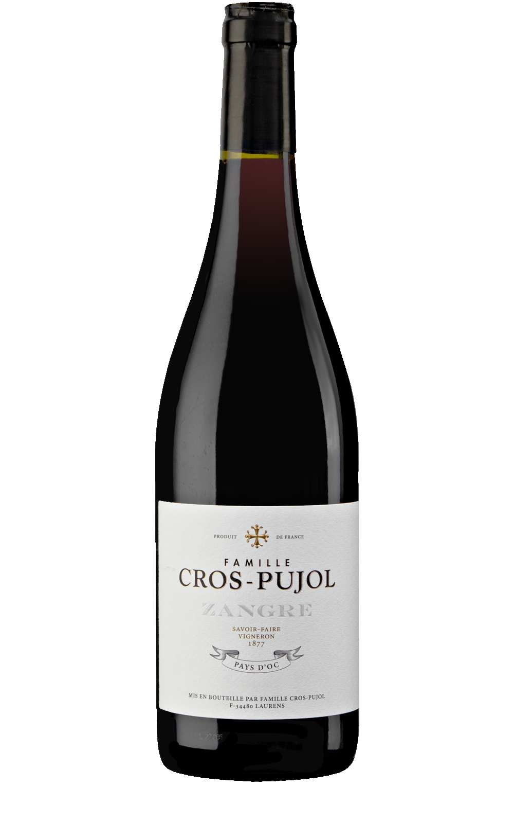 Famille Cros-Pujol Zangre Rouge Syrah Grenache Pays d'Oc