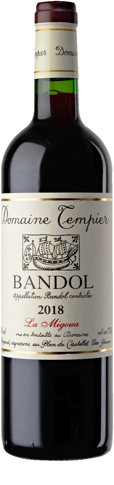 Productfoto Domaine Tempier Bandol La Migoua Rouge 2018