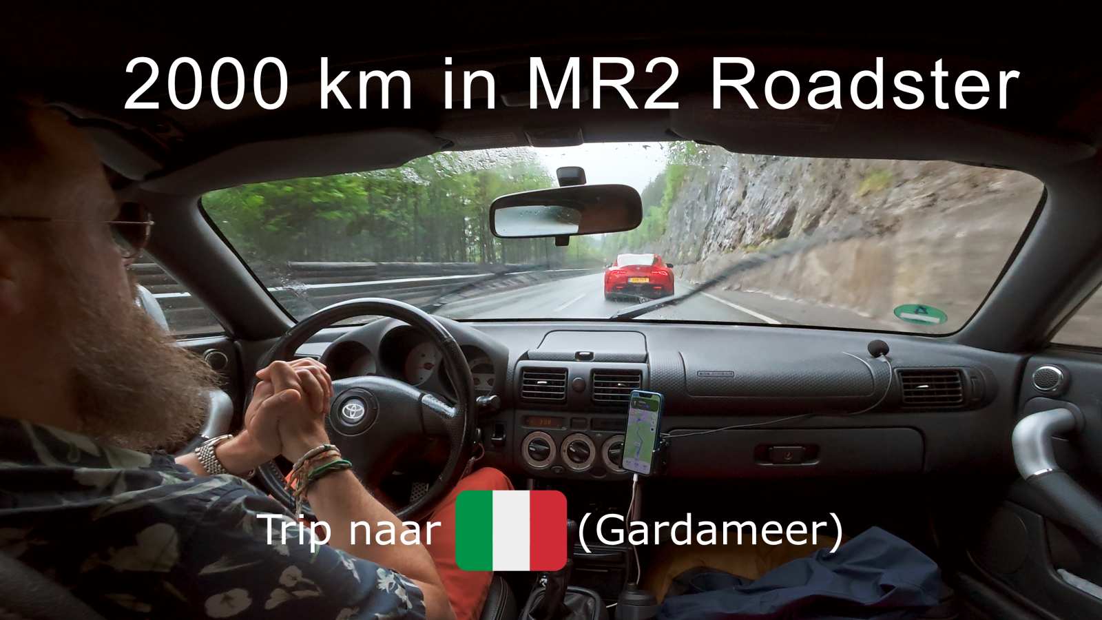 Duimnagel vlog ‘Met MR2 Roadster naar Italië en terug 2000 km roadtrip’